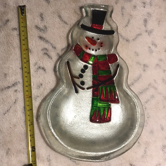 Beautiful glass ⛄️ tray 🎄⛄️😊🎄⛄️❄️💝😍 - Picture 4 of 7